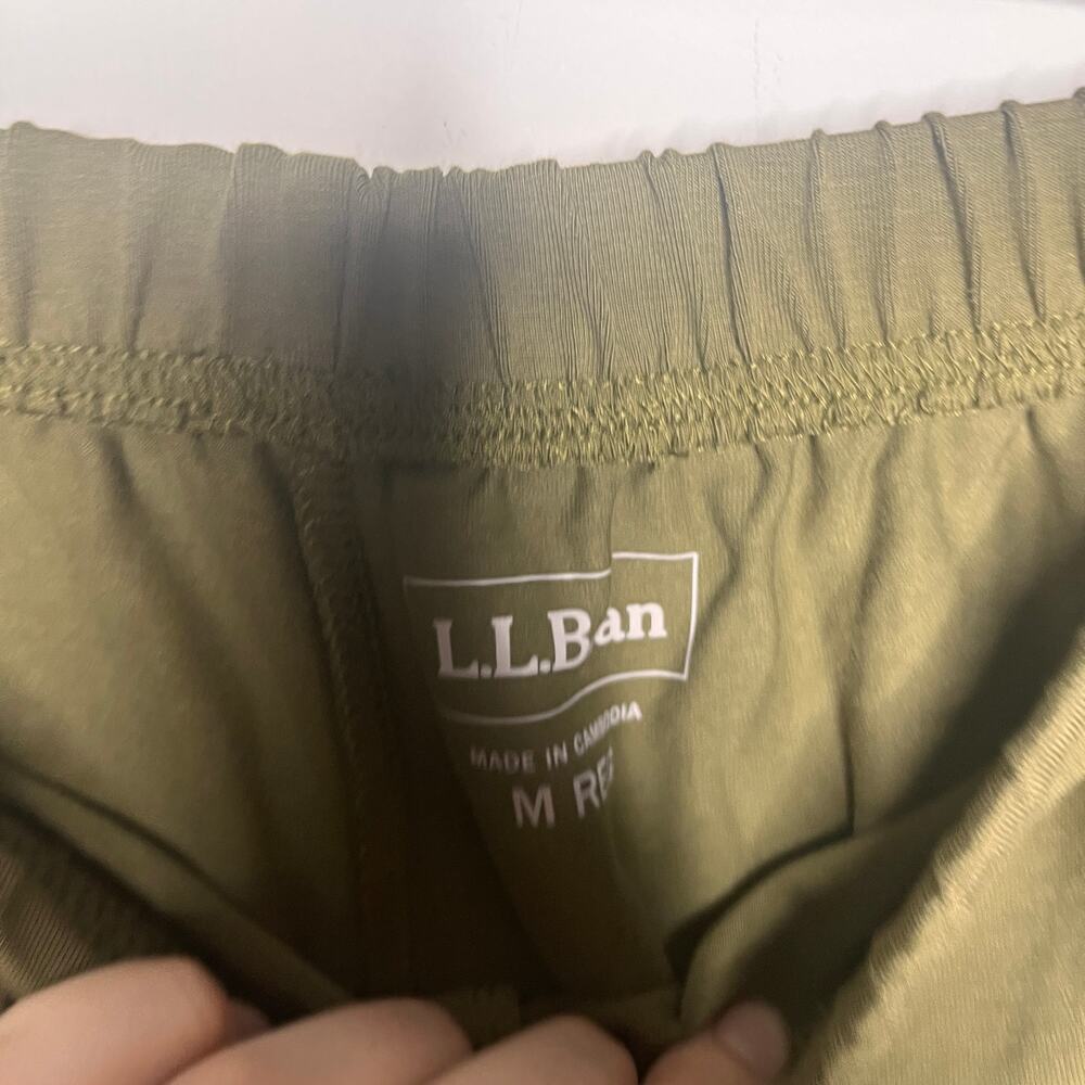 L.L. Bean Pants Women's M Perfect Fit Vintage Moss Green Tapered Leg 252077 - Picture 3 of 5
